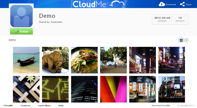 CloudMe Example WebShare